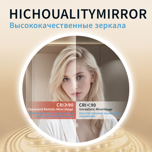 Specchio da Bagno Rotondo Intelligente con <span class=keywords><strong>LED</strong></span>, Anti-Appannamento, Touch, Impermeabile IP44, Bluetooth, <span class=keywords><strong>per</strong></span> Hotel e Arredamento Casa - Product Image 3