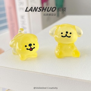 <b>Rainbow</b> <b>Candy</b> DIY Creative Studio Resin Puppy Keychain Glow In Dark Mini Figurine For Home Decoration Desktop Ornament - Product Image 2