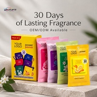 BEIKAER Désodorisant de voiture de luxe en gel de freesia, sachet papier, élimination des odeurs 30 jours, parfum longue durée, pour rétroviseur de véhicule