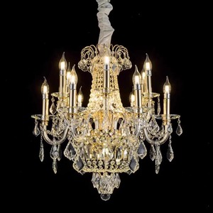 Lámpara de Araña de Cristal Estilo Europeo para Salas de Estar con Techos Altos, Lujosa y Elegante, Adecuada para Escaleras de Dúplex, Vestíbulos de Hotel - Product Image 6