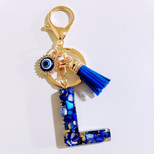 Nuevo Llavero con Colgante Ojo del Diablo 2026, Letras Inglesas, Resina Azul, 26 Letras del Alfabeto, Adorno para Colgar en Bolsos - Product Image 6