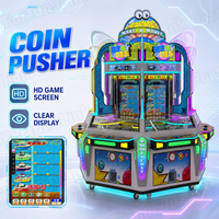 Machine à poussoir de pièces d'arcade, fourniture directe usine pour centres de divertissement familial (FEC), avec boîtier métallique durable, machine de jeu et distributeur de pièces.