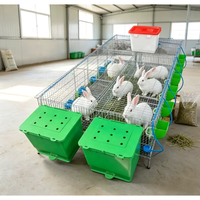Ergonomischer Mehrstöckiger Kaninchenhaltungskäfig mit Korrosionsbeständigem Rahmen und Druckausgeglichenem Automatischen Wassersystem