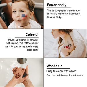 Yesion A4 trượt nước <span class=keywords><strong>decal</strong></span> hình xăm tạm thời giấy máy in phun Tương thích cho trẻ em DIY Tattoo trang trí nội thất nhiệt độ thấp - Product Image 5
