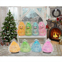 Jouet Squishy Bonhomme de Neige de Noël en Maltose et TPR, Paillettes Scintillantes, à Remontée Lente, Anti-Stress, Unisexe, 14 Ans et Plus, Promotionnel