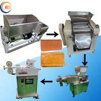 Chaîne de production complète de savon en barre : Mélangeur, Raffineur, Extrudeuse, Poinçonneuse et Coupeuse pour usine de savon de toilette et de lessive