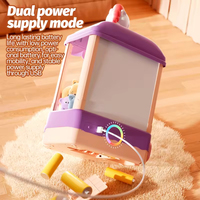 Mini machine à griffes à pièces de monnaie, jeu d'arcade de bureau avec lumière et son, adorable ours en peluche, attrapeur de bonbons, jouet électronique pour enfants