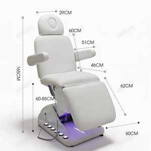 Nouvelle Arrivée - Fauteuil Facial Électrique, Lit Facial 3 Moteurs Inclinable, Table de Massage pour Esthéticienne, Lit Courbé pour Extensions de Cils en Salon de Beauté - Product Image 6