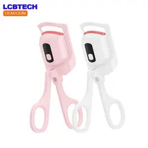 LCD Display Wholesale New Heated Eyelash Curler Mini Portable Electric Type C Rechargeable Heated Lash Curler