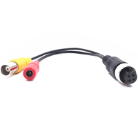 Câble adaptateur tête 4P Aviation femelle vers RCA vidéo alimentation DC compatible avec caméra/moniteur/unité principale