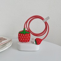 Protection de câble de charge en silicone pour console de jeu, motif patte de chat rose, motif crème glacée, très populaire