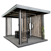Gazebo de jardin moderne en aluminium et pergola imperméable pour l'aménagement paysager résidentiel et commercial