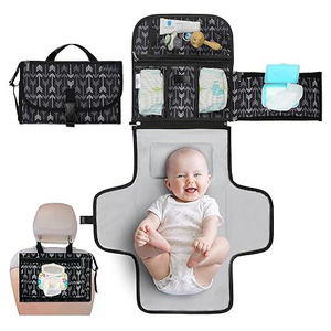 Cambiador de pañales portátil personalizado, impermeable, para recién nacidos, bolsa de viaje con cambiador de pañales plegable de alta capacidad - Product Image 3