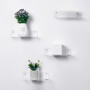 Étagère en acrylique <span class=keywords><strong>sur</strong></span> <span class=keywords><strong>mesure</strong></span> Étagère à épices <span class=keywords><strong>invisible</strong></span> Étagères de salle de bain transparentes - Product Image 4