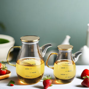 Claro a prueba de calor a prueba de fugas aceite no colgante hogar cocina <span class=keywords><strong>restaurante</strong></span> salsa de soja vinagre con olla de aceite de vidrio graduado con acero - Product Image 3