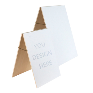 Hecho a mano en blanco A4 A3 DIY madera A marco sándwich pizarra acera madera bienvenida independiente marketing signo - Product Image 2