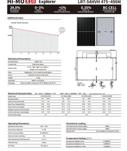 Long1 năng lượng mặt trời himo X10 182mm monofacial mô-đun năng lượng mặt trời LR7-54HVH 475W 480W 485W 490W khung màu đen quang điện tấm pin mặt trời - Product Image 3