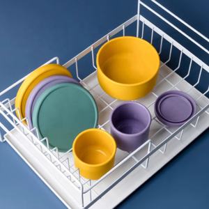 Hochwertige auslaufsichere runde Lebensmittel-Klasse-Silikon-Snack-Blumenträger für Lebensmittel Bento-Lunchbox aus Silikon mit Deckel - Product Image 5