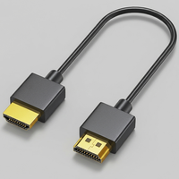 Cable Ultra Delgado 2.0 4K 60Hz OD3.2mm, Cable de Alta Velocidad con Revestimiento de Nailon Trenzado y Chapado en Oro para PS5, Xbox, TV, Monitor, PC, 1M