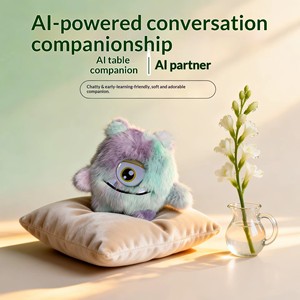 Peluche interactive intelligente à commande vocale avec yeux LED, compagnon émotionnel, <span class=keywords><strong>robot</strong></span>, animal de compagnie électronique, vocalisation musicale - Product Image 4