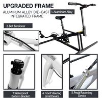 Vélo aquatique à pédales à structure plate en aluminium pour une personne avec tapis flottant avant, rapide, pliable, idéal pour hôtel, de Chine Lumark
