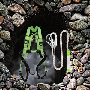 XXL Lightweight Safety Lineman Body Harness Fall Protection with <strong>Tool</strong> <strong>Belt</strong> and Lanyard Comfortable and Secure - Product Image 3