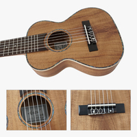 Wholesale Factory Price Aiersi Brand High Quality 28 Inch Koa Guitarlele 6 String Travel Mini Hawaii Guitar Musical Instrument