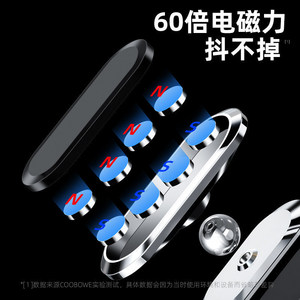 Support de téléphone magnétique universel F16, support de tableau de bord de voiture en métal avec aimants carrés et ronds pour la navigation mobile - Product Image 4