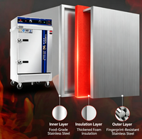 Cuiseur à riz électrique professionnel à 12 plateaux avec minuterie intelligente et contrôle de la température pour armoire commerciale en acier inoxydable