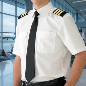 Nueva Colección de Uniformes de Piloto Unisex de Manga Corta, Camisa de Piloto ODM, Marca para Compradores, Venta Especial, Poliéster/Algodón, Hecho en Bangladesh - Product Image 2