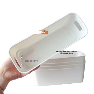 Portable Rectangular Desktop <b>Storage</b> Box Plastic Organizer for Household Dormitory Miscellaneous Items Phone Case Cosmetics-for - Product Image 1