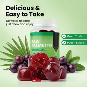 סוכריות גומי תומכות בבריאות הערמונית עם תמצית דקל ננסי למבוגרים, תוסף תזונה צמחי, 60 סוכריות גומי/בקבוק, <span class=keywords><strong>2</strong></span> סוכריות גומי למנה (OEM/ODM) - Product Image 3