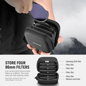 Sac de rangement pour filtres <span class=keywords><strong>Neewer</strong></span> PB12/PB11 11 x 11 cm avec séparateurs extensibles, sangle de poignet et mousqueton - Product Image 3
