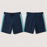 Shorts de surf pour hommes en gros, avec logo personnalisé, couleurs contrastées, séchage rapide, pour la plage et le surf