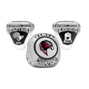 Anillos de campeonato de equipo personalizados de alta calidad oro rosa/platino plateado Cristal Diamantes de imitación estilo tradicional baloncesto hockey sobre hielo - Product Image 2