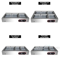Table de vente de riz à température constante, table de chauffage pour restauration rapide, en acier inoxydable, isolation, 5/6 grilles, pour stand commercial