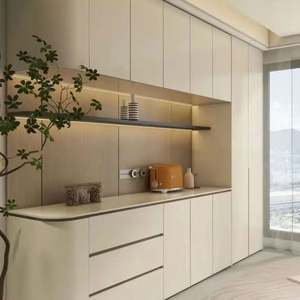 Armoire à couverts en bois blanc de luxe moderne pour hôtel, maison, personnalisable, vente directe du fabricant pour cuisine, salle à manger, salon - Product Image 5