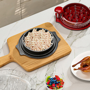 Machine manuelle à déchiqueter la viande de poulet, outil facile pour déchiqueter le porc et le bœuf, déchiqueteur alimentaire domestique avec couvercle transparent pour la cuisine - Product Image 2