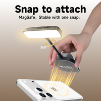Support de téléphone anti-chute avec anneau de maintien et mini lampe LED flexible, lampe de poche portable pour lit, selfies et lecture nocturne
