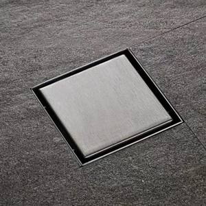 Tapa de desagüe invisible de cobre puro, diseño minimalista en negro y oro para proyecto de baño, trampa de plomería - Product Image 1