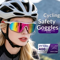Lunettes de cyclisme et de randonnée 3018 demi-cadre intégrées, coupe-vent, anti-UV, légères