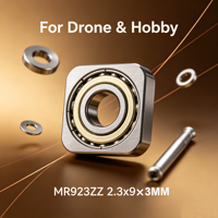 Roulement à billes micro blindé MR923ZZ 2,3x9x3mm en acier GCr15 Z1-Z4 à faible bruit pour petits moteurs