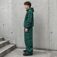 Ensemble de survêtement camouflage pour homme, veste légère à capuche et pantalon ample, vêtements de streetwear urbain et d'extérieur, vente en gros