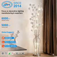 Lampu Lantai Kawat Bunga Mewah Modern Grosir, Lampu Berdiri LED Besi Tempa Aluminium Ra80 Hotel