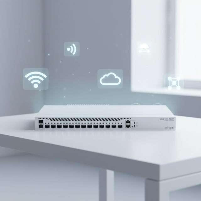 Original MikroTik Router CCR2004-1G-12S+2XS 25 Gbps Ports SFP Router 10 Gigabit Optical Port Wireless Router
