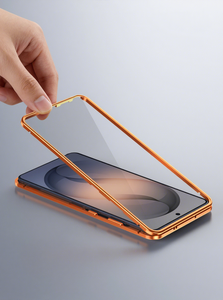 Étui magnétique en alliage d'aluminium pour <span class=keywords><strong>Samsung</strong></span> S26 Ultra avec verre trempé intégré, protection intégrale à 360°, style <span class=keywords><strong>valise</strong></span> - Product Image 3