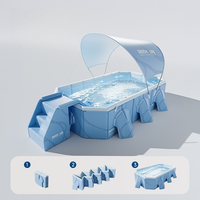 Piscine familiale pliable en PVC épaissi, piscine à eau thermostatée pour enfants et adultes, utilisation à domicile et en extérieur