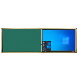 Tablero de <span class=keywords><strong>tiza</strong></span> verde escolar de <span class=keywords><strong>esmalte</strong></span> de alta calidad que combina superficies de pizarra verde y pizarra blanca para un diseño de aula que ahorra espacio - Product Image 5