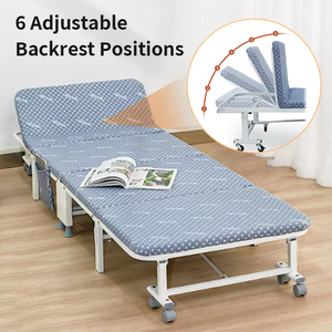 Fabrika Mavisi Çekyat Taşınabilir Renkli Katlanır Yatak Ev Kullanımı Oturma Odası Sünger Katlanır Yatak Tekerlekli - Product Image 5