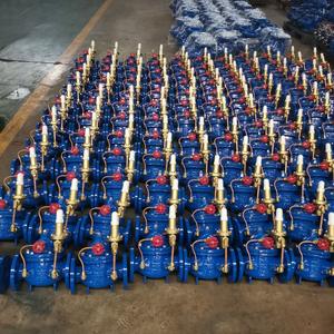 Suministro de fábrica 200X Ducción Lron Brida manual Válvula reguladora de presión de agua Grifo Válvula de control de fuego de agua - Product Image 6